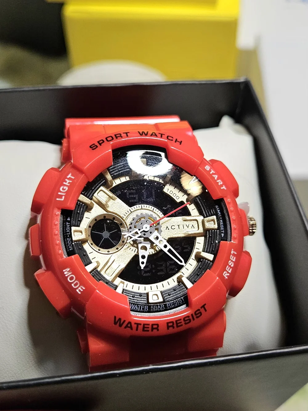 Activa Pixel X Invicta Digital Men's Sport Watch Red Gold 50mm